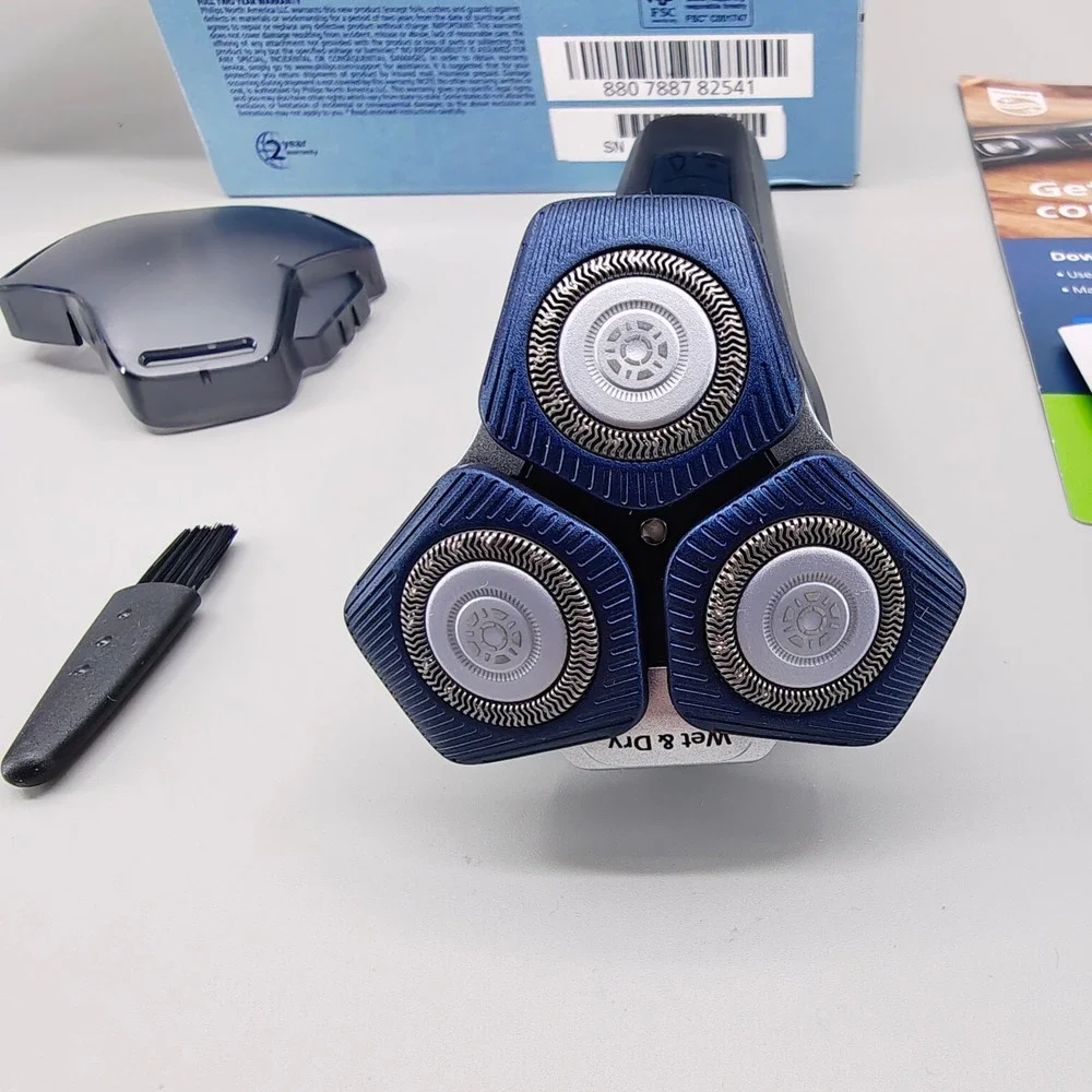 Philips Norelco Shaver 7200 Electric Razor SenseIQ Wet & Dry S7887/82 Blue/Black